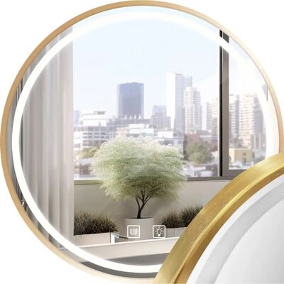 REA Rose Gold LED Mirror 70cm - Round, Contemporary, Anti-fog REA Rose Gold LED Mirror 70cm - Round, Contemporary, Anti-fog