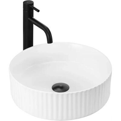 REA Delia Wall-Mounted Ceramic Sink - Modern Design REA Delia Wall-Mounted Ceramic Sink - Modern Design