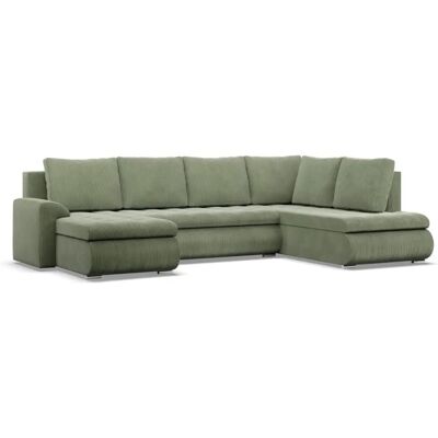Mebligo - Foresta U-kształt - Smaragdowy - 5 miejsc - Rozkładana sofa Mebligo - Foresta U-kształt - Smaragdowy - 5 miejsc - Rozkładana sofa