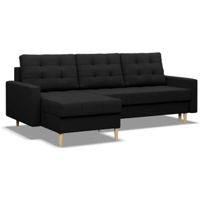 Mebligo - Rogówka - Czarny - Sofa rozkładana Mebligo - Rogówka - Czarny - Sofa rozkładana