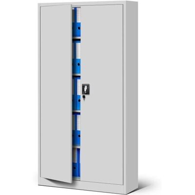 Dulap metalic gri Jan Model 900x1850x400 - Birou cu lacăt Dulap metalic gri Jan Model 900x1850x400 - Birou cu lacăt