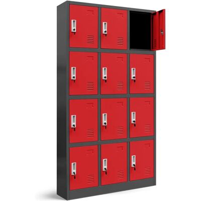 JAN 900x1850x400 Anthrazit/Braun Büroschrank - Büromöbel JAN 900x1850x400 Anthrazit/Braun Büroschrank - Büromöbel
