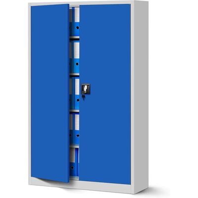 Jan Nowak Graublau Stahl-Speicher-Schrank - 115x40x185 cm Jan Nowak Graublau Stahl-Speicher-Schrank - 115x40x185 cm