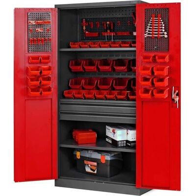 JAN NOWAK - TC02AM 920x1850x500 - Antracit-Rosu - Tool cabinet JAN NOWAK - TC02AM 920x1850x500 - Antracit-Rosu - Tool cabinet
