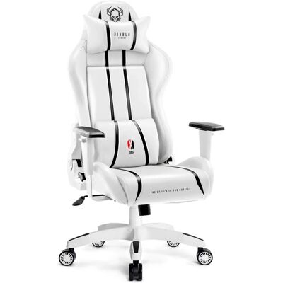 Chaise de Jeu DCR Diablo X-One 2.0 - Ergonomique, Blanc-Noir Chaise de Jeu DCR Diablo X-One 2.0 - Ergonomique, Blanc-Noir