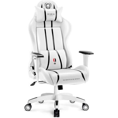 Chaise Gaming Diablo X-One 2.0 - Ergonomique, Blanc-Noir, Ajustable Chaise Gaming Diablo X-One 2.0 - Ergonomique, Blanc-Noir, Ajustable