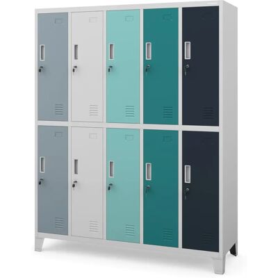 JAN NOWAK - BARTEK - 10 Fächer - 0.6 mm Stahl - Locker cabinet JAN NOWAK - BARTEK - 10 Fächer - 0.6 mm Stahl - Locker cabinet
