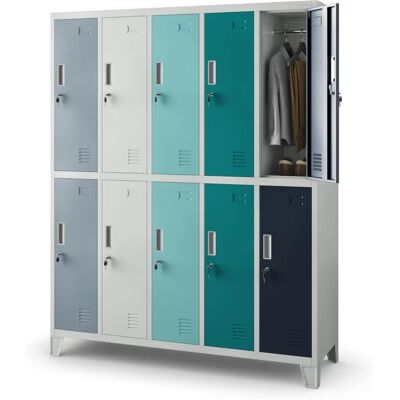 JAN NOWAK - BARTEK - 10 compartimente - 0,6 mm oțel - Locker cabinet JAN NOWAK - BARTEK - 10 compartimente - 0,6 mm oțel - Locker cabinet