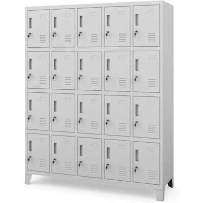 JAN NOWAK - ROBERT - Grau - 20 Fachschränk - Spindschrank JAN NOWAK - ROBERT - Grau - 20 Fachschränk - Spindschrank