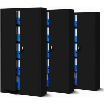Armadio di stoccaggio JAN 900x1850x400 - Organizzatore di file nero Armadio di stoccaggio JAN 900x1850x400 - Organizzatore di file nero