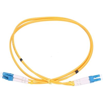 Gult fiberoptiskt kabel Extralink EX.2923 - FTTH, 1m, LC/LC, G.657.A1 Gult fiberoptiskt kabel Extralink EX.2923 - FTTH, 1m, LC/LC, G.657.A1