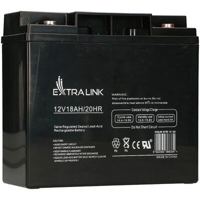 Extralink AGM Batteri 12V 18AH - Batteri - 18000mAh - Bly-syra - 13,5V Extralink AGM Batteri 12V 18AH - Batteri - 18000mAh - Bly-syra - 13,5V
