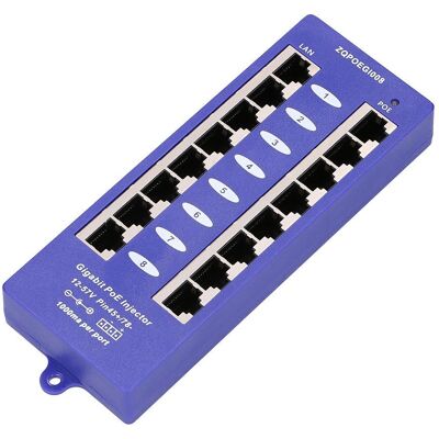 Extralink Gigabit Poe Injector 8 Port 8X 1000Mb/S Rj45, Mode B Extralink Gigabit Poe Injector 8 Port 8X 1000Mb/S Rj45, Mode B