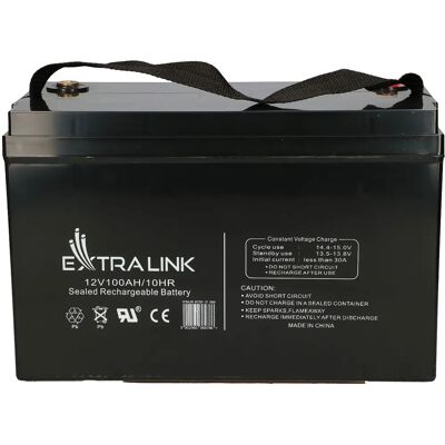 Extralink 12V 100Ah Sluten blybatteri - Underhållsfri Extralink 12V 100Ah Sluten blybatteri - Underhållsfri