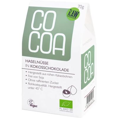 Cocoa Haselnüsse in Kokosschokolade BIO 70 g Cocoa Haselnüsse in Kokosschokolade BIO 70 g