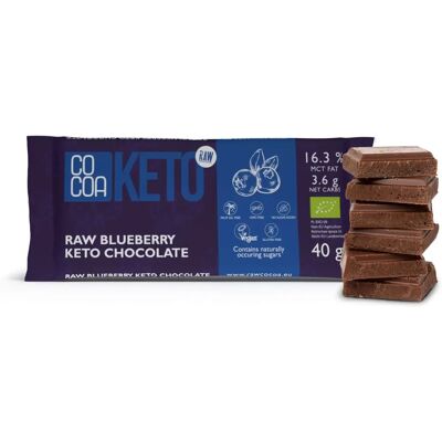 Keto Organiczna Czekolada z Jagodami i Olejem MCT - Bez Glutenu Keto Organiczna Czekolada z Jagodami i Olejem MCT - Bez Glutenu