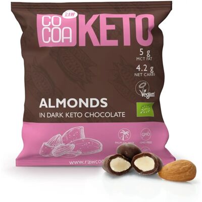 Kakao Organiczne Keto Migdały - Czekolada z Migdałami - 70g Kakao Organiczne Keto Migdały - Czekolada z Migdałami - 70g