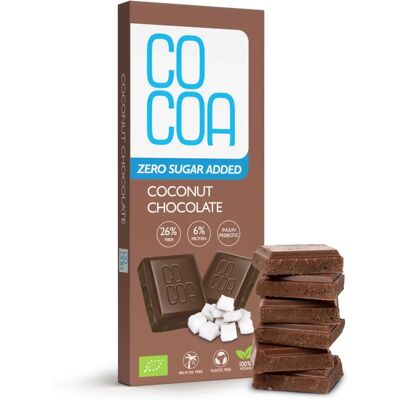 Ekologiczna czekolada kokosowa bez dodatku cukru - 40 g Ekologiczna czekolada kokosowa bez dodatku cukru - 40 g