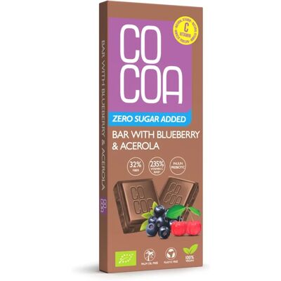 COCOA - Czekolada aux fruits rouges et vitamine C d’acerola BIO 40 g - sans sucre ajouté - Chocolate - Publicité COCOA - Czekolada aux fruits rouges et vitamine C d’acerola BIO 40 g - sans sucre ajouté - Chocolate - Publicité