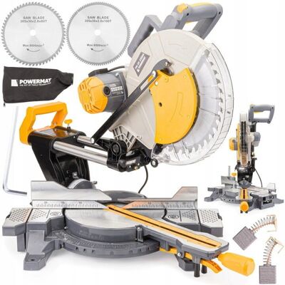 POWERMAT PM-UK-2200M - Guide laser - 305x30 - 2200W Scie à onglet - Publicité POWERMAT PM-UK-2200M - Guide laser - 305x30 - 2200W Scie à onglet - Publicité