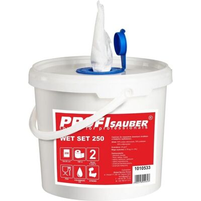 Profi Sauber - ProfiSauber WET SET 250 - Tücher - Eimer Profi Sauber - ProfiSauber WET SET 250 - Tücher - Eimer