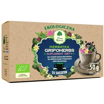Cadeaux de la Nature Thé aux Herbes Bio - Herbatka Gripoherbs - Publicité Cadeaux de la Nature Thé aux Herbes Bio - Herbatka Gripoherbs - Publicité
