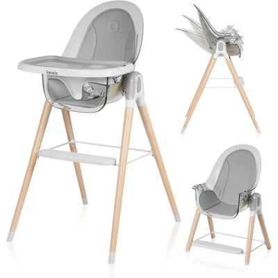 Sedia per bambini bianca Lionelo Maya - 2-in-1 da pranzo e salotto Sedia per bambini bianca Lionelo Maya - 2-in-1 da pranzo e salotto