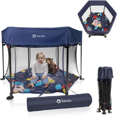 Parque de Bebé Lionelo Roel - Seguro, Plegable, Azul Navy Parque de Bebé Lionelo Roel - Seguro, Plegable, Azul Navy