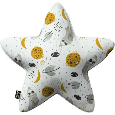 Lucky Star - Poduszka Lucky Star - biało-szara - 52x15x52cm - Pillow Lucky Star - Poduszka Lucky Star - biało-szara - 52x15x52cm - Pillow