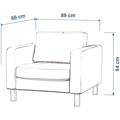 Dekoria Karlstad Sesselbezug - pink - 89x89x64 cm Dekoria Karlstad Sesselbezug - pink - 89x89x64 cm