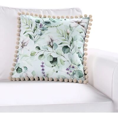 Dekoria Wera - 45x45 cm - Magnolien auf Mint - Kissenbezug Dekoria Wera - 45x45 cm - Magnolien auf Mint - Kissenbezug