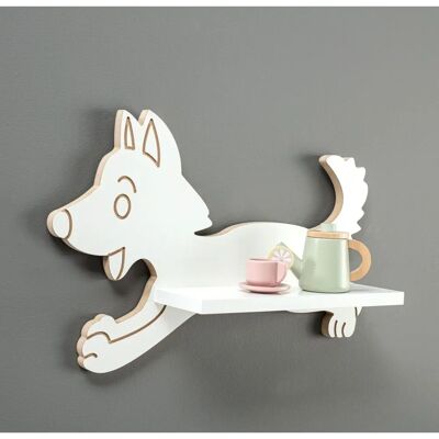 Regał Little Dog od Yellow Tipi - Biały - 53x14x35cm Regał Little Dog od Yellow Tipi - Biały - 53x14x35cm