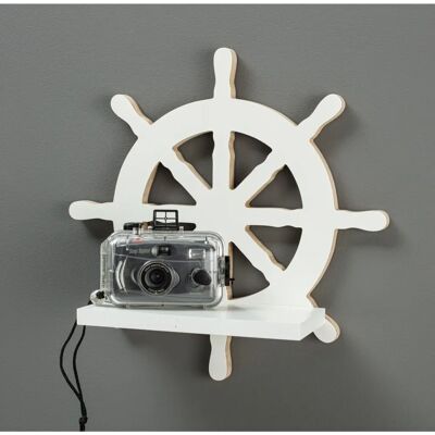 Yellow Tipi - Ship's Rudder - biały - 40x14x40 cm - Shelf Yellow Tipi - Ship's Rudder - biały - 40x14x40 cm - Shelf