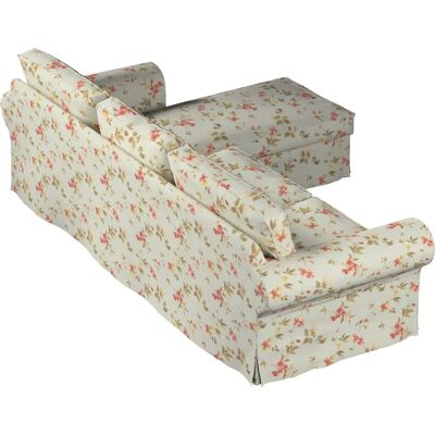 IKEA Ektorp 2er-Sofa mit Chaise-Bezug - Blumen auf Hellblau IKEA Ektorp 2er-Sofa mit Chaise-Bezug - Blumen auf Hellblau