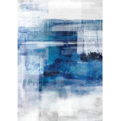 Dekoria Blaues Abstrakt Leinwandbild - 70x100cm - Wandkunst Dekoria Blaues Abstrakt Leinwandbild - 70x100cm - Wandkunst