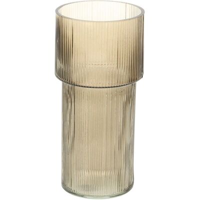Dekoria Zielony Insie 23cm Wazon - Rybkowany wzór Dekoria Zielony Insie 23cm Wazon - Rybkowany wzór