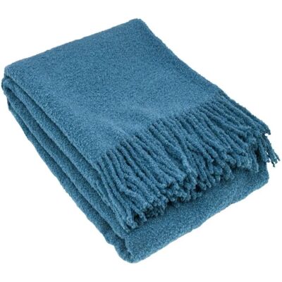 Dekoria - Pled Boucle 140x200cm - Blau - Decke Dekoria - Pled Boucle 140x200cm - Blau - Decke