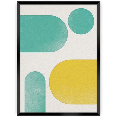 Dekoria - Abstract Shapes I - Niebieski - Poster Dekoria - Abstract Shapes I - Niebieski - Poster
