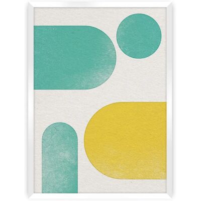 Dekoria - Abstract Shapes I - Żółty - 70x100 cm - Poster Dekoria - Abstract Shapes I - Żółty - 70x100 cm - Poster