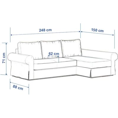 IKEA Backabro - beige - 248 x 71 x 88-150 cm - Sofaüberzug IKEA Backabro - beige - 248 x 71 x 88-150 cm - Sofaüberzug