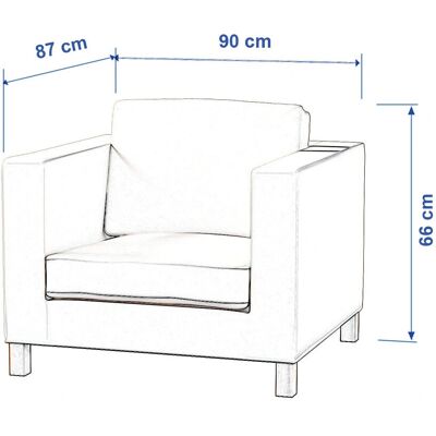 Dekoria - Karlanda - beige - 90x87x66 cm - Sesselbezug Dekoria - Karlanda - beige - 90x87x66 cm - Sesselbezug