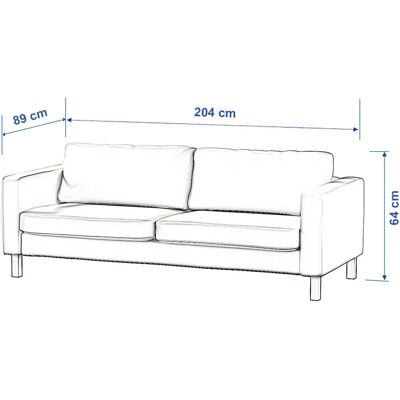 Dekoria - Karlstad - Beige - 204x89x64 - Sofabezug Dekoria - Karlstad - Beige - 204x89x64 - Sofabezug