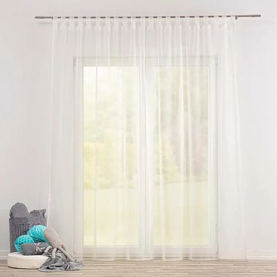 Elegancka firana woalowa na szelkach - 60x100cm - Firana Elegancka firana woalowa na szelkach - 60x100cm - Firana