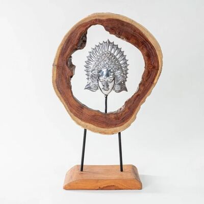 Dekoria Gaia 30x15x47 cm - braun, silbern - Dekorative Skulptur Dekoria Gaia 30x15x47 cm - braun, silbern - Dekorative Skulptur