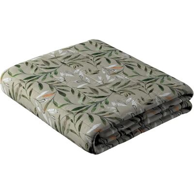 Dekoria - Narzuta pikowana w pasy - zielony - 60x120 cm - Bed throw Dekoria - Narzuta pikowana w pasy - zielony - 60x120 cm - Bed throw