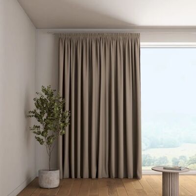 Dekoria Zasłona na taśmie marszczącej - beige - 60 x 100 cm - Curtain Dekoria Zasłona na taśmie marszczącej - beige - 60 x 100 cm - Curtain