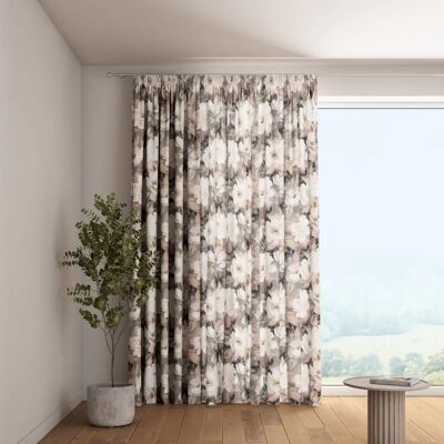 Dekoria Biała Różowa Kwiatowa Zasłona - 130x100cm - Typ zasłony Dekoria Biała Różowa Kwiatowa Zasłona - 130x100cm - Typ zasłony