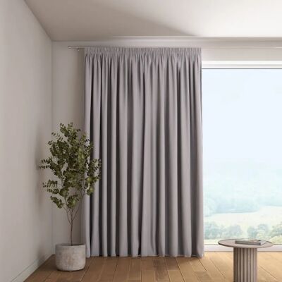 Dekoria Grau Vorhang - Natürliche Falten - 130 x 100 cm - Vorhang Dekoria Grau Vorhang - Natürliche Falten - 130 x 100 cm - Vorhang