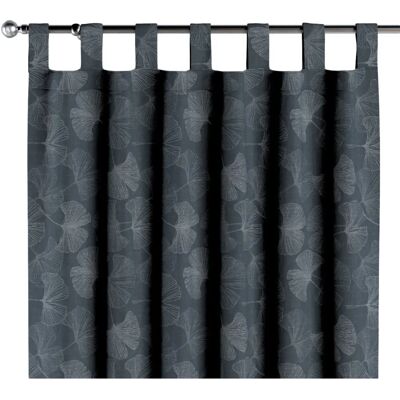 Szara zasłona z uchwytami w kształcie litery S - 130x100cm - Zasłona Szara zasłona z uchwytami w kształcie litery S - 130x100cm - Zasłona