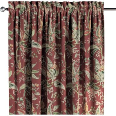 Generic - Zasłona na wymiar 130x100 z grzywką - Czerwony - Curtain Generic - Zasłona na wymiar 130x100 z grzywką - Czerwony - Curtain